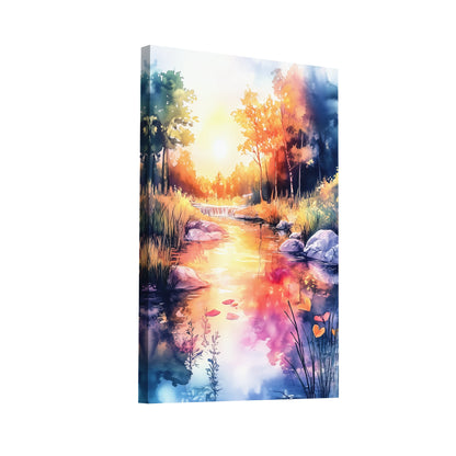 Product Hero 3D WebP Tableau Nature Chambre - Rêverie Aquarelle - Art Virtuoso