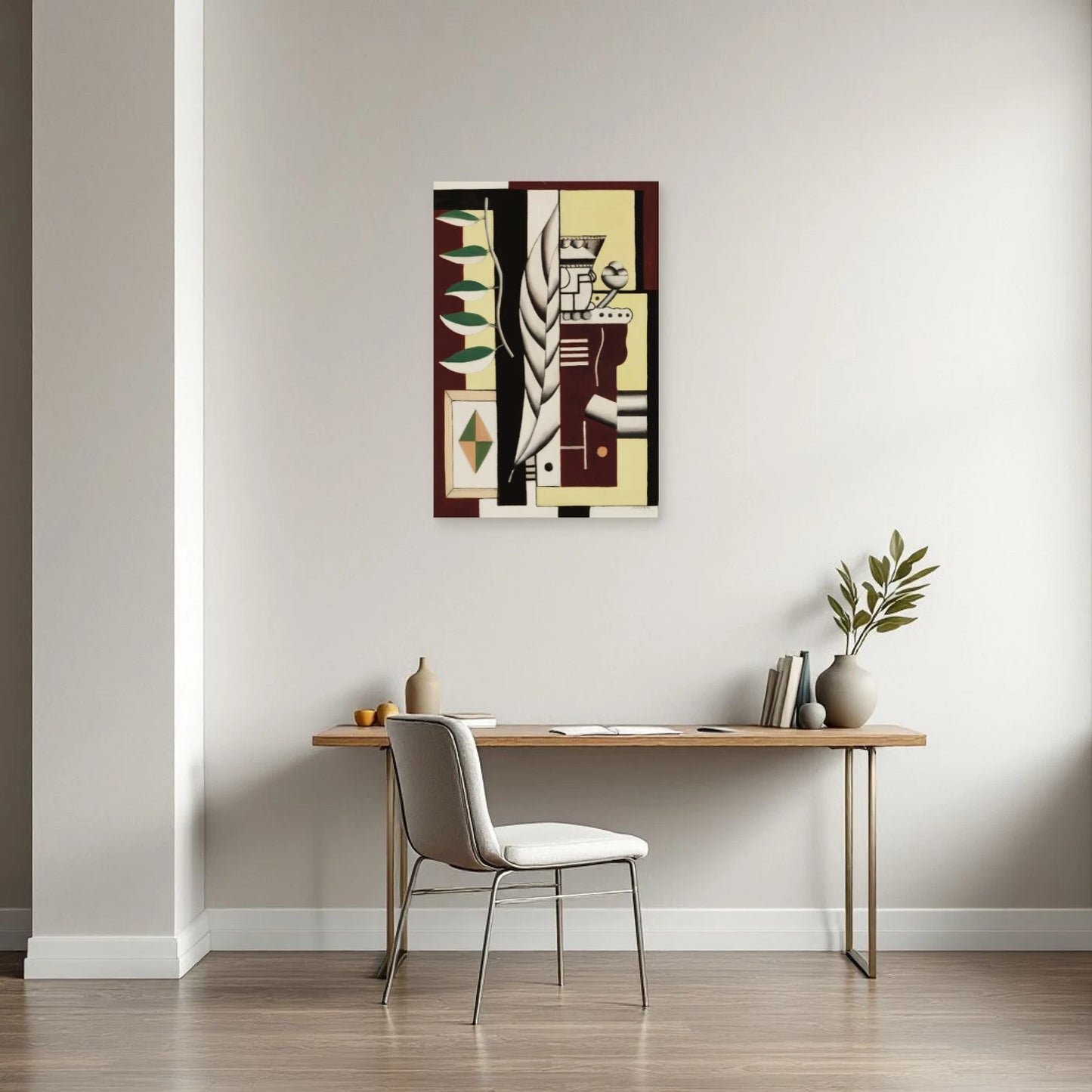 Tableau Nature morte au roi de cartes – Fernand Léger dans un bureau - Art Virtuoso
