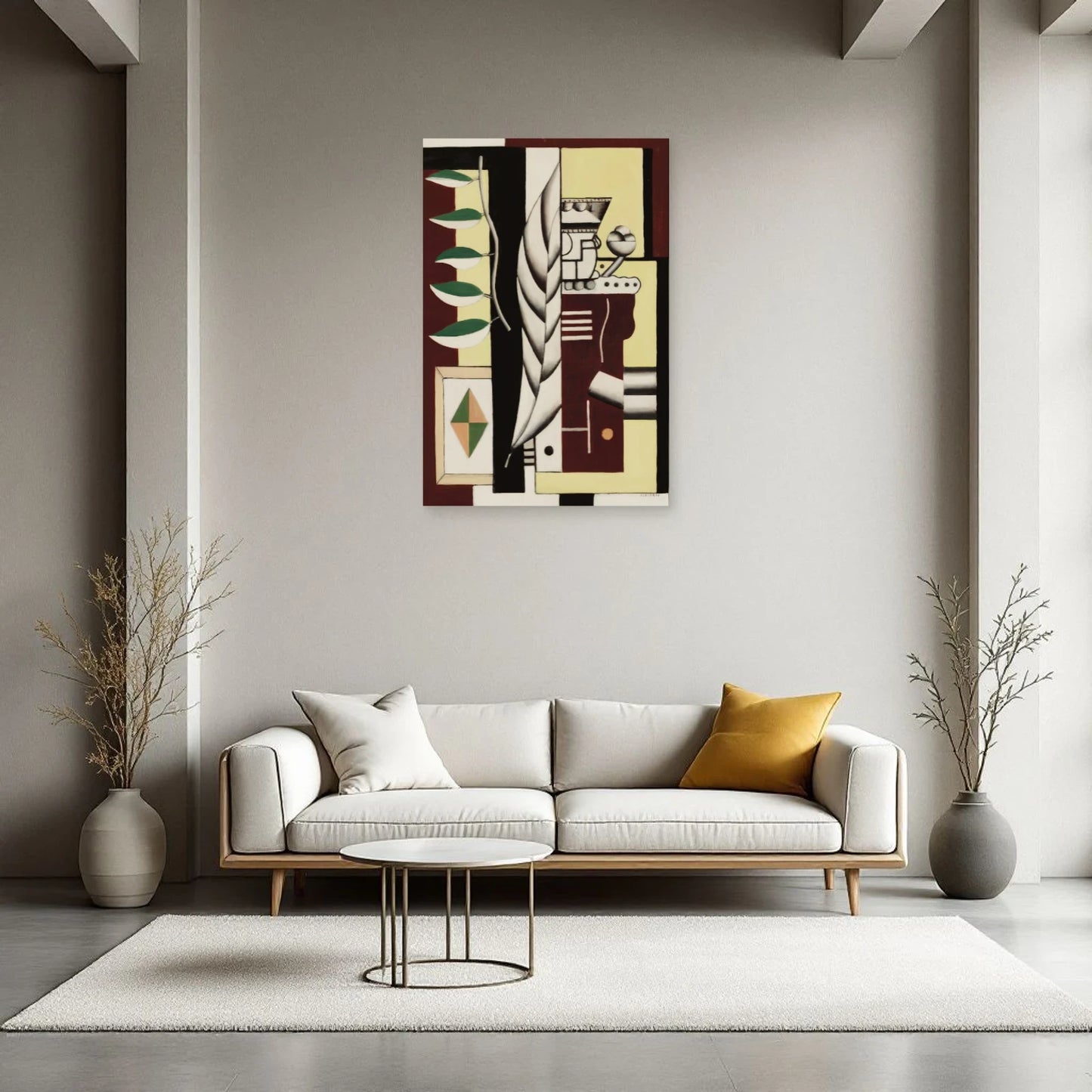 Tableau Nature morte au roi de cartes – Fernand Léger dans un salon - Art Virtuoso