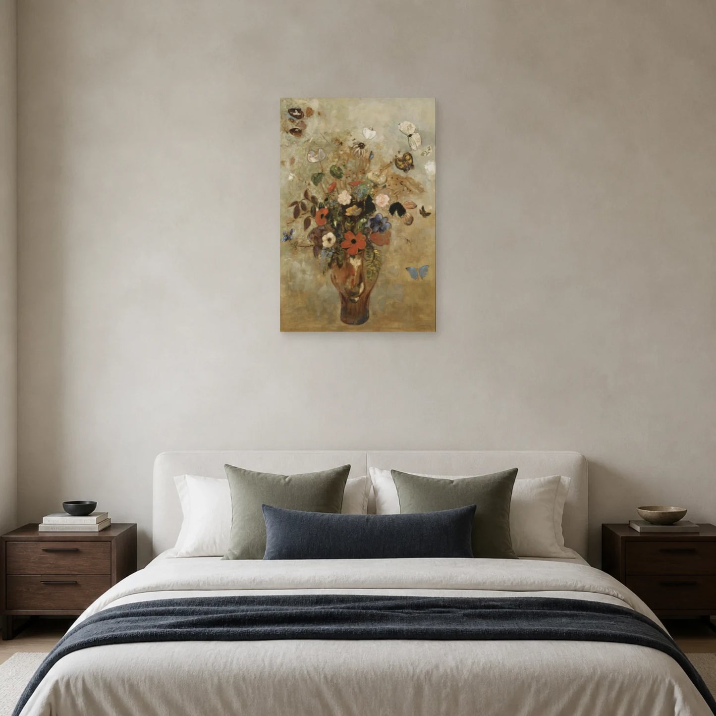 Tableau Nature morte aux fleurs – Odilon Redon dans une chambre - Art Virtuoso