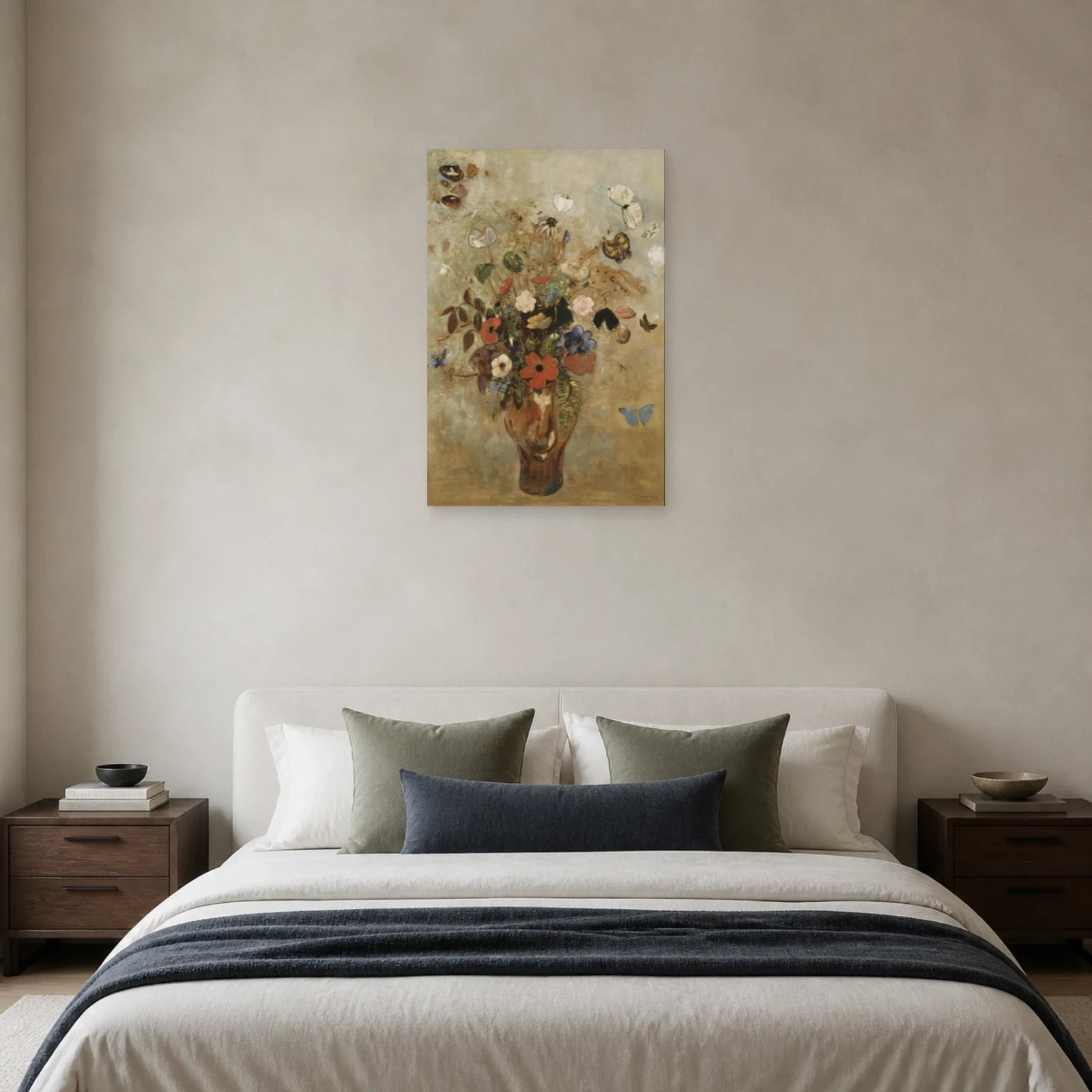 Tableau Nature morte aux fleurs – Odilon Redon dans une chambre - Art Virtuoso