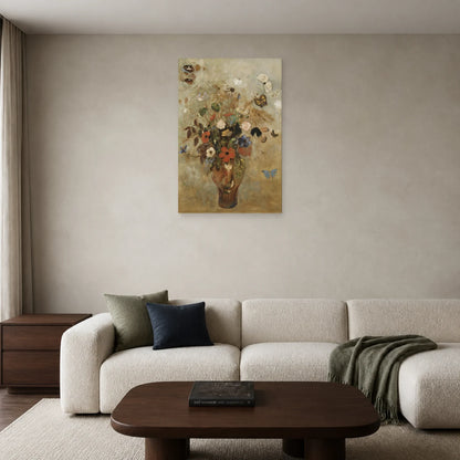 Tableau Nature morte aux fleurs – Odilon Redon dans un salon - Art Virtuoso