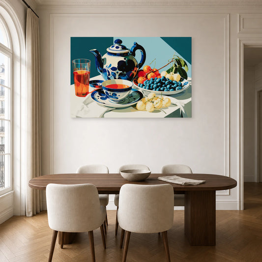 Nature morte Delft dans une cuisine - Art Virtuoso