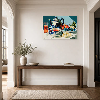 Nature morte Delft dans une entree ou un couloir - Art Virtuoso