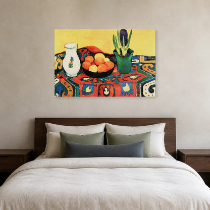 Tableau Nature morte : tapis de jacinthes – August Macke dans une chambre - Art Virtuoso