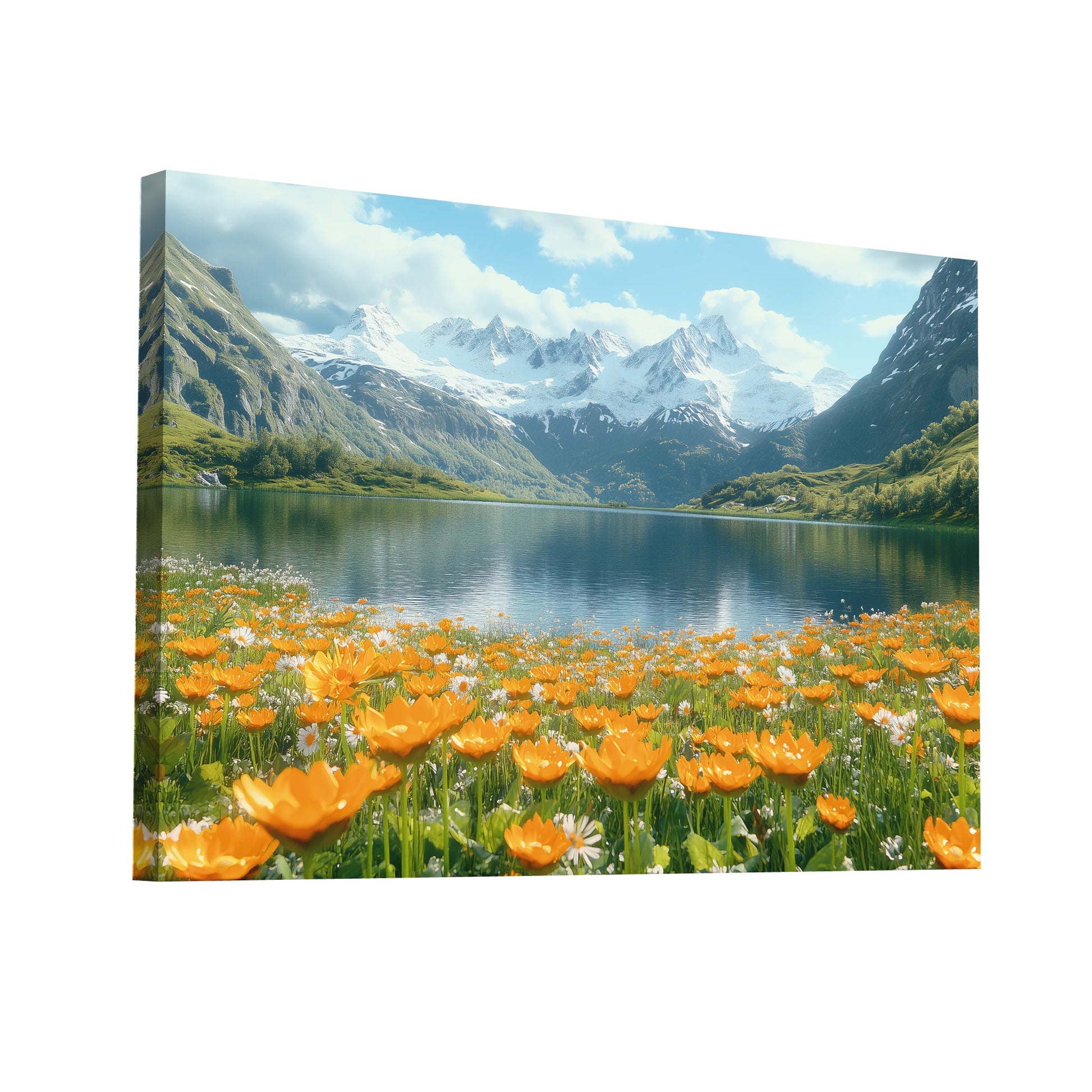 Product Hero 3D WebP Tableau Nature Paysage - Lac Alpin - Art Virtuoso