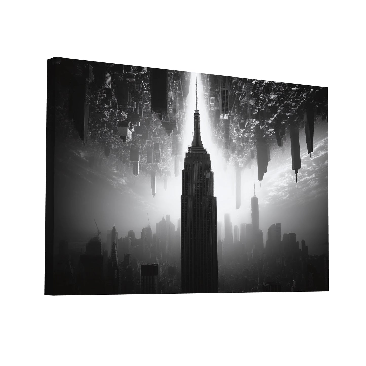 Product Hero 3D WebP Tableau New York Abstrait : Miroir Urbain - Art Virtuoso