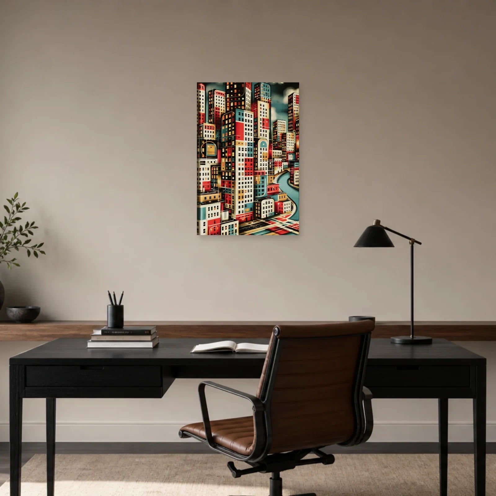 Façades graphiques Bauhaus installées dans un bureau