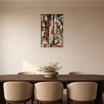 Composition urbaine Bauhaus dans une salle à manger