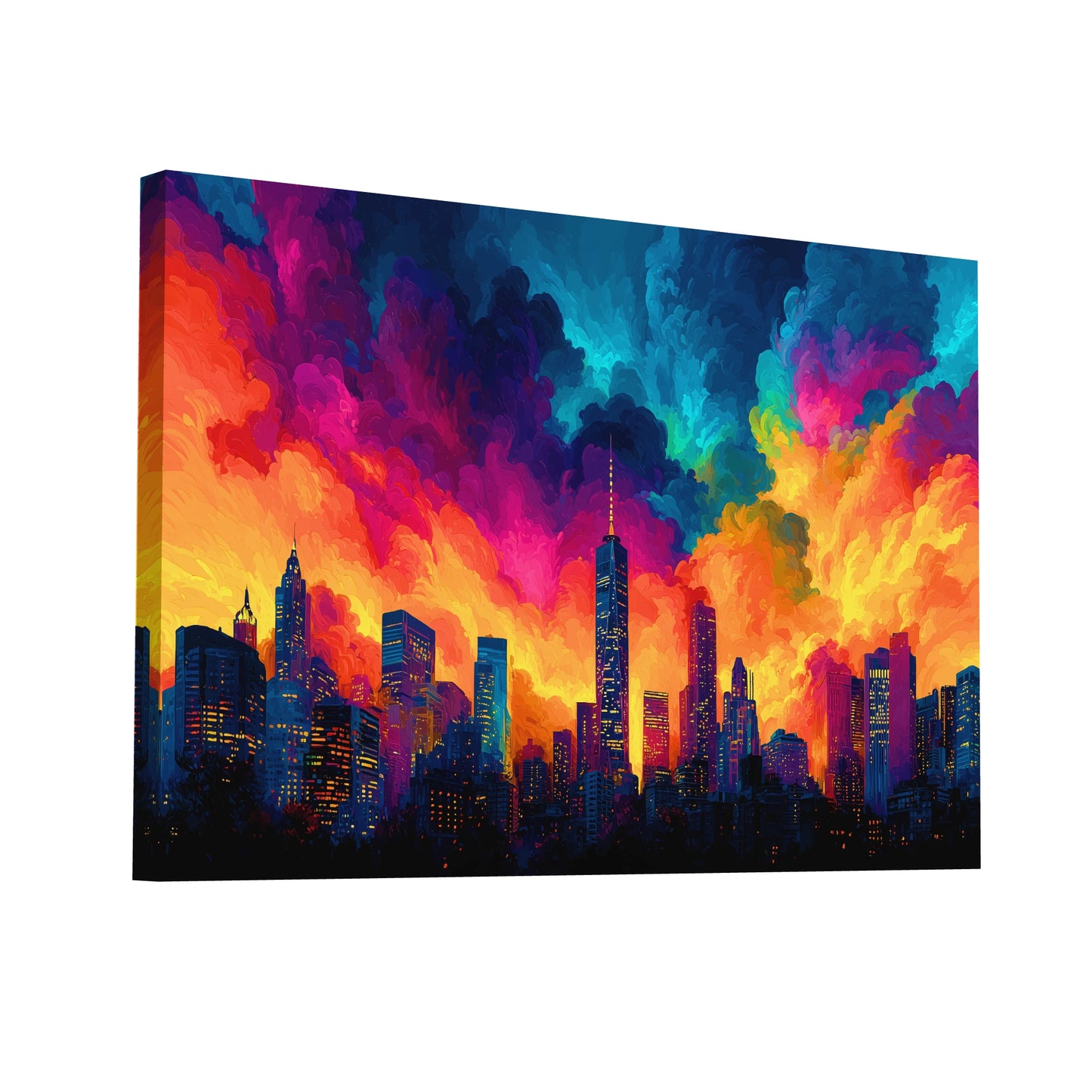 Product Hero 3D WebP Tableau New York Coloré - Art Virtuoso