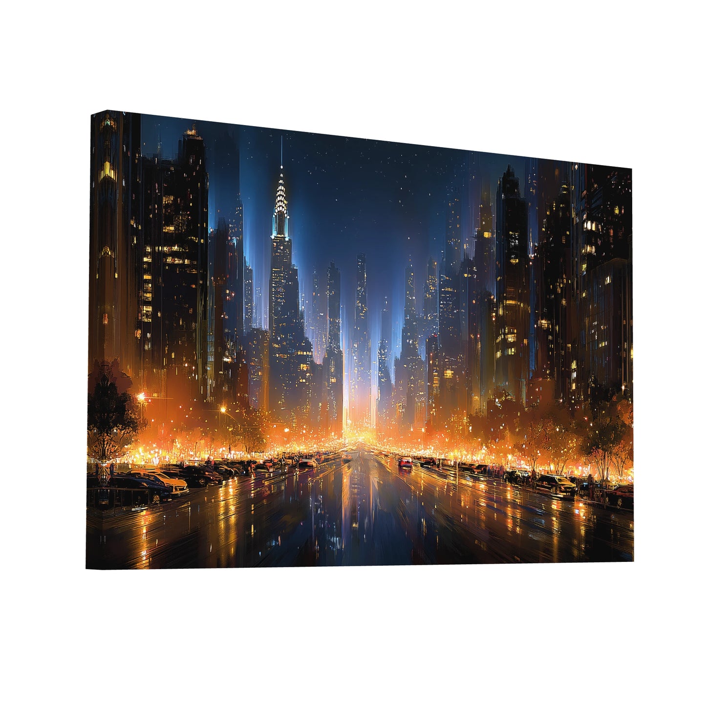 Product Hero 3D WebP Tableau New York Nuit : Symphonie Lumineuse - Art Virtuoso