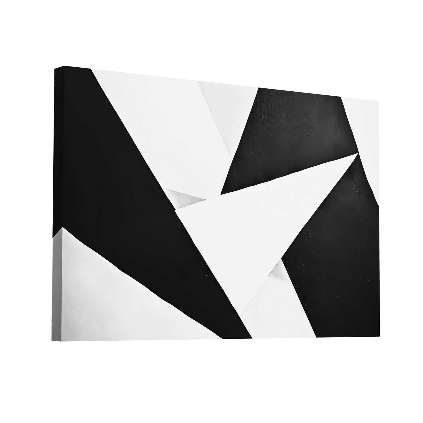 Product Hero 3D WebP Tableau Noir et Blanc Abstrait - Élégance Géométrique - Art Virtuoso