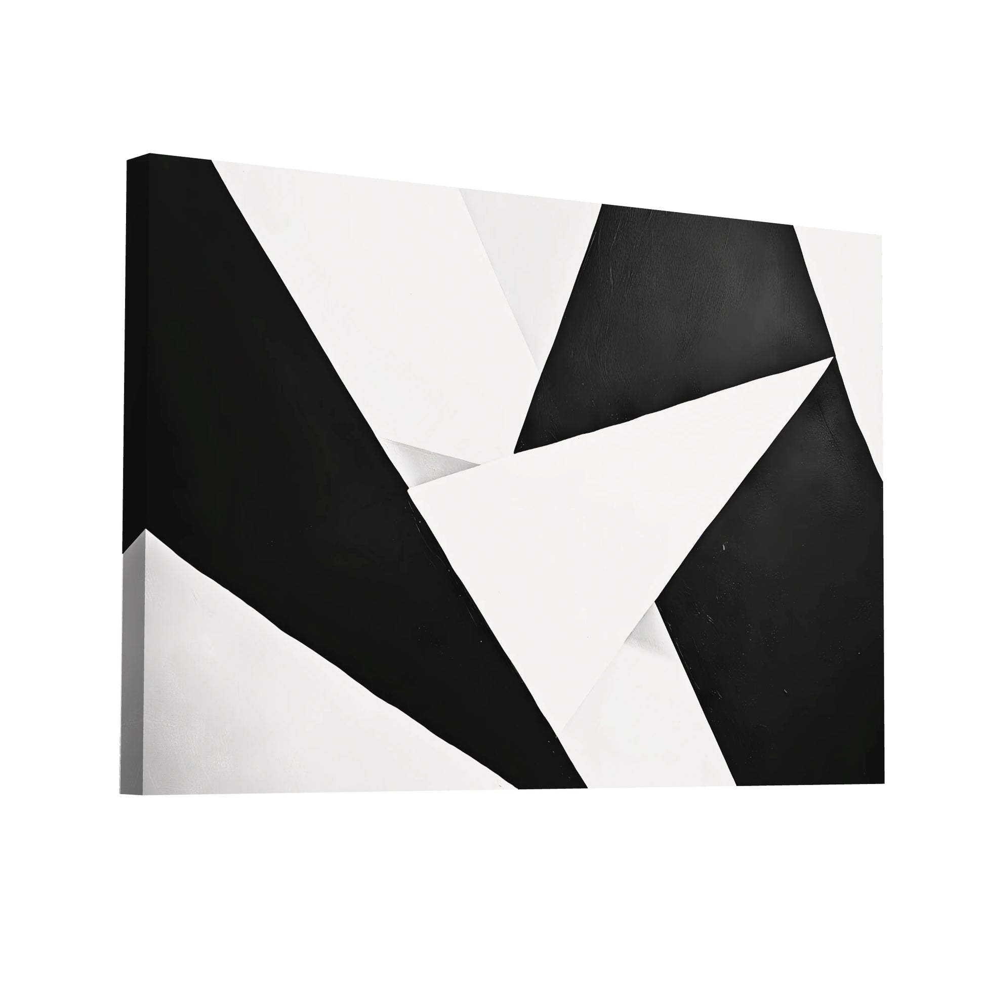 Product Hero 3D WebP Tableau Noir et Blanc Abstrait - Élégance Géométrique - Art Virtuoso