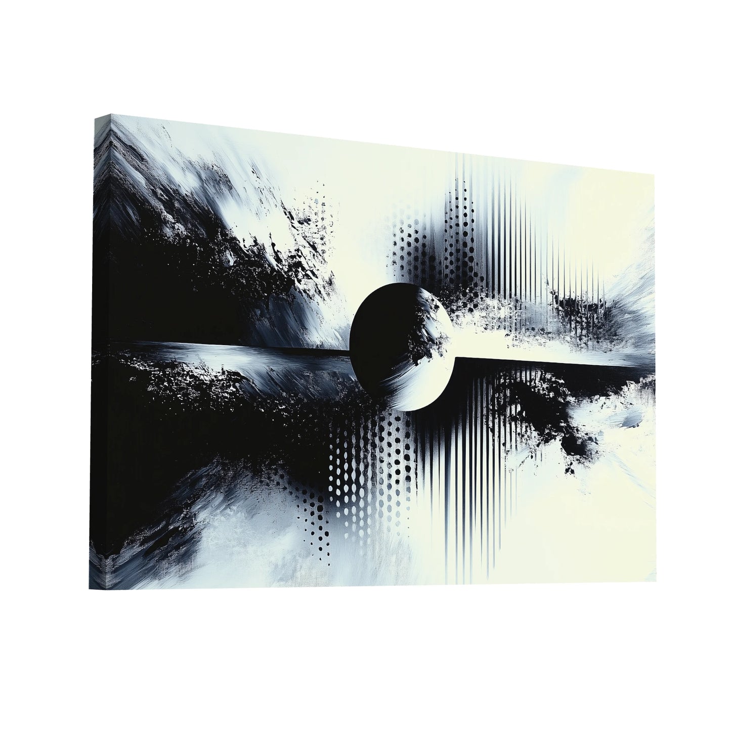 Product Hero 3D WebP Tableau Noir et Blanc Art - Éclipse - Art Virtuoso