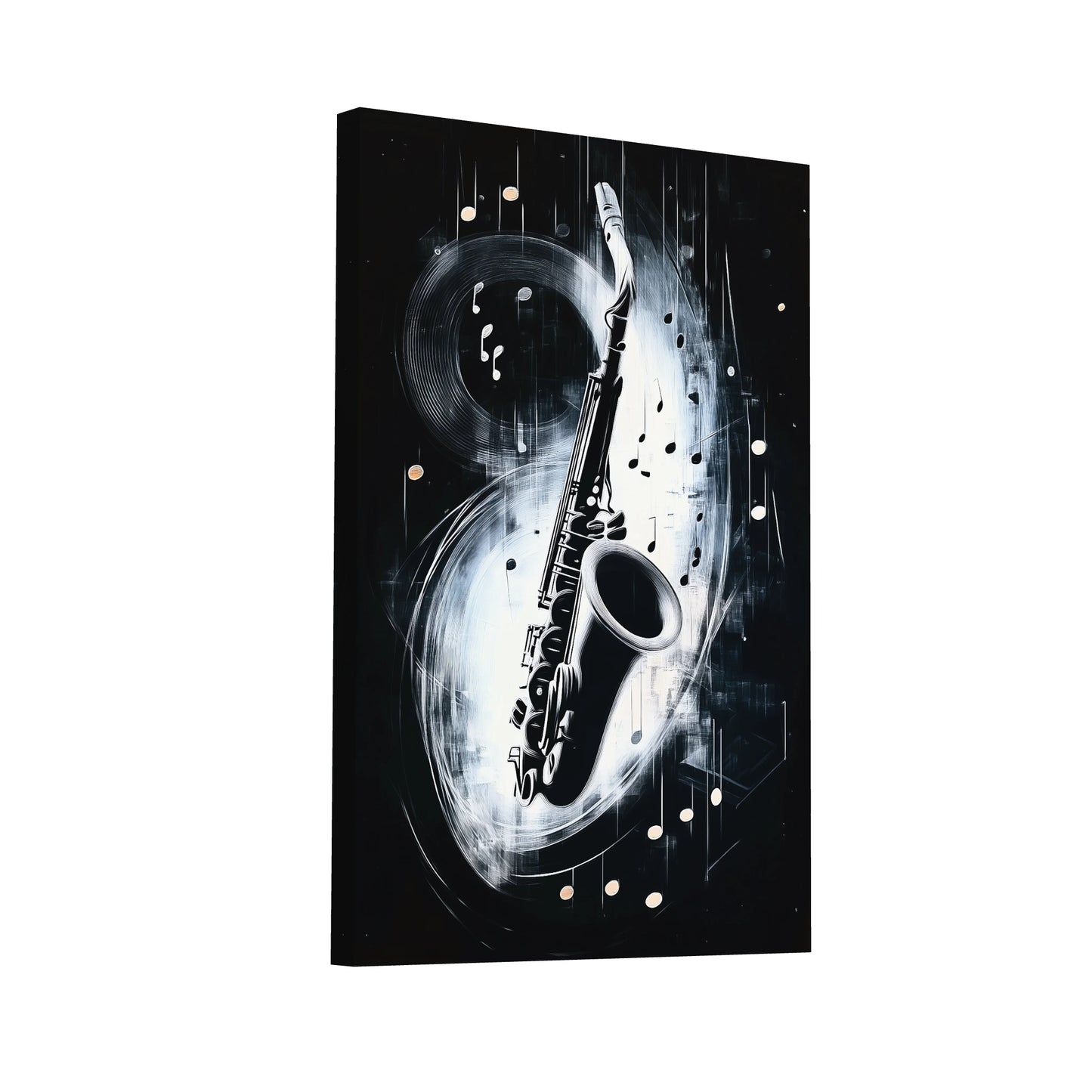 Product Hero 3D WebP Tableau Noir et Blanc - Musique Déco - Art Virtuoso