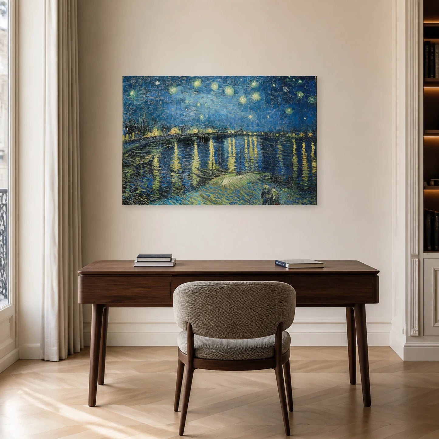 Tableau La Nuit étoilée sur le Rhône – Vincent van Gogh dans un bureau - Art Virtuoso