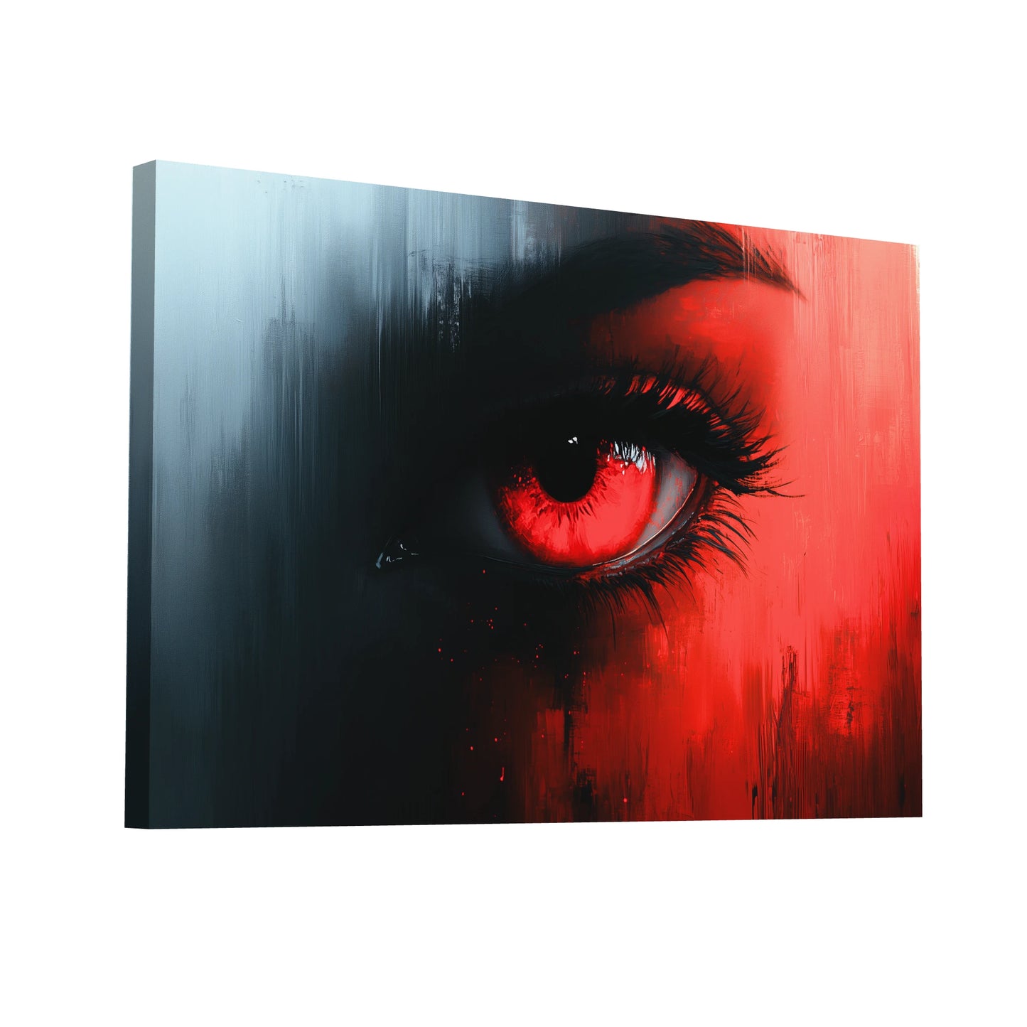 Product Hero 3D WebP Tableau Oeil Rouge - Regard Hypnotique - Art Virtuoso