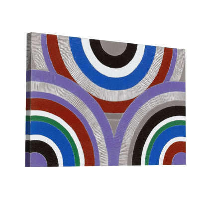 Product Hero 3D WebP Tableau Ondes Géométriques Minimaliste – Arcs en Rythme - Art Virtuoso