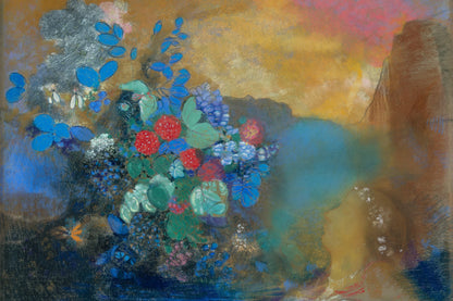 Ophélie parmi les fleurs d’Odilon Redon – reproduction sur toile – format L