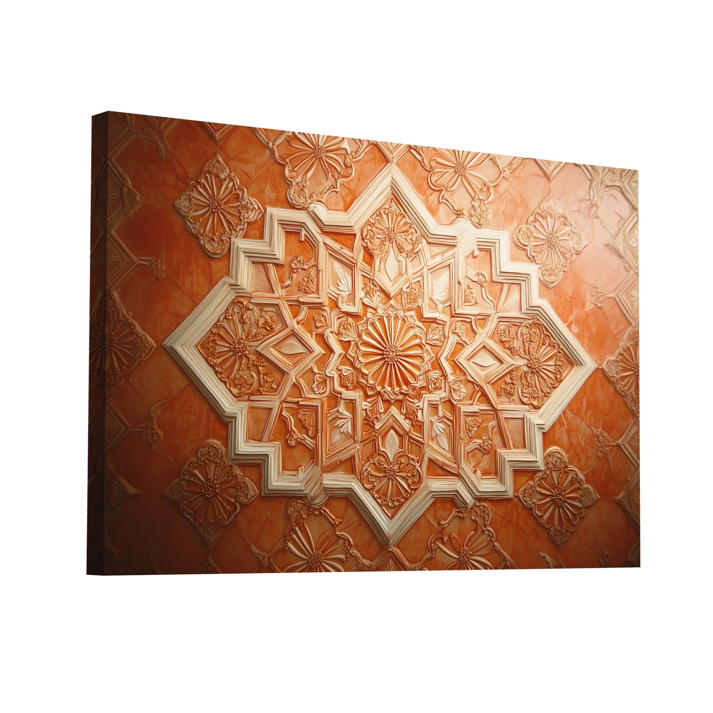 Product Hero 3D WebP Tableau Oriental Terracotta - Éclat des Traditions - Art Virtuoso