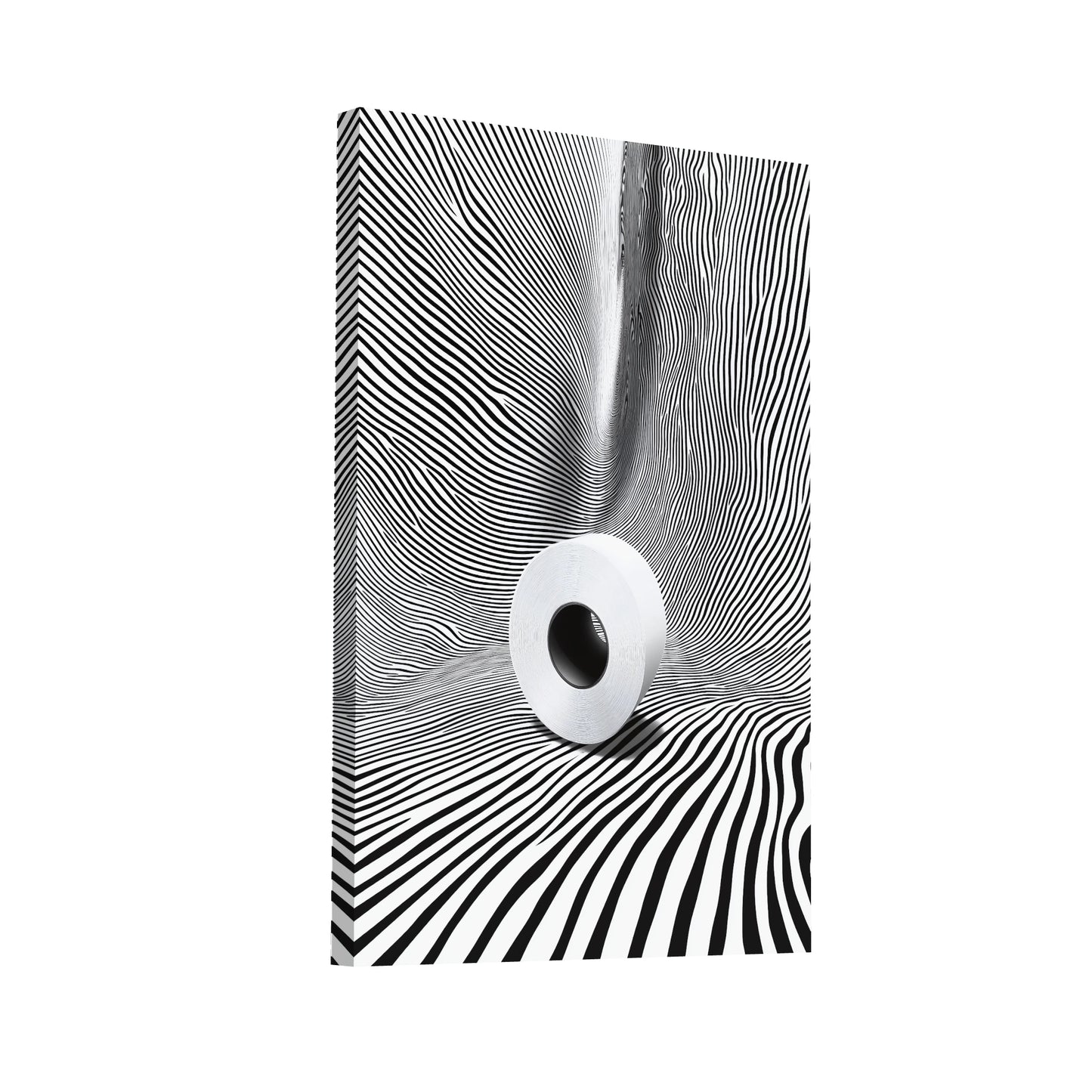 Product Hero 3D WebP Tableau Original pour WC - Op Art - Art Virtuoso