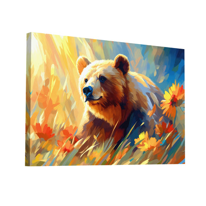 Product Hero 3D WebP Tableau Ours Brun - Douceur Sauvage - Art Virtuoso
