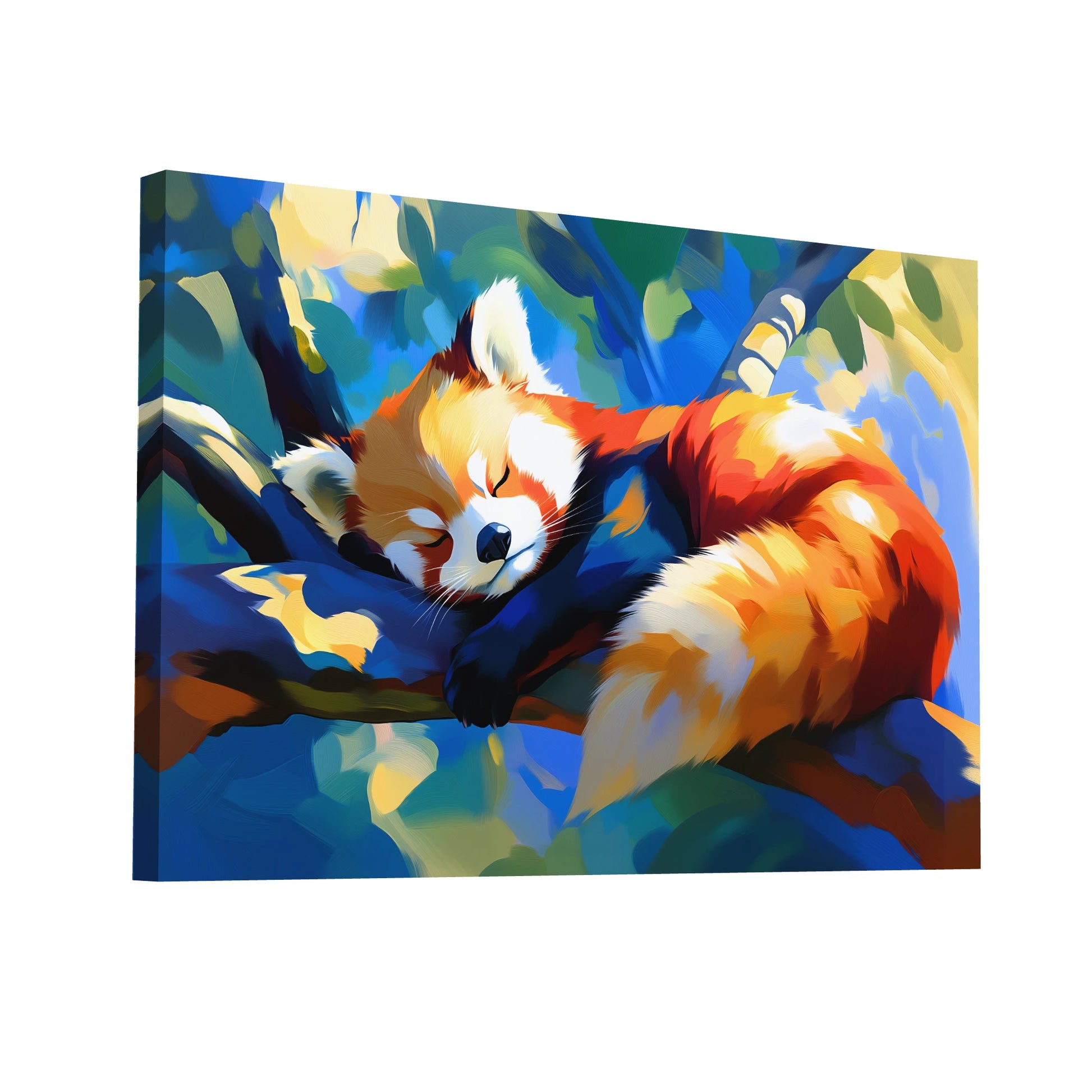 Product Hero 3D WebP Tableau Panda Roux - Rêverie Colorée - Art Virtuoso