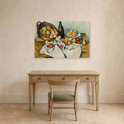 Tableau Le Panier de pommes – Paul Cézanne dans un bureau - Art Virtuoso