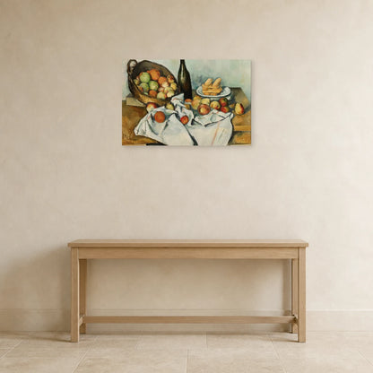 Tableau Le Panier de pommes – Paul Cézanne dans une entrée ou un couloir - Art Virtuoso