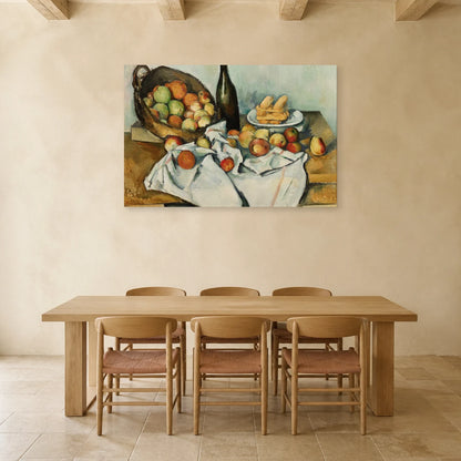 Tableau Le Panier de pommes – Paul Cézanne dans une salle à manger - Art Virtuoso