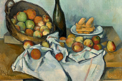 Tableau Le Panier de pommes de Cézanne, nature morte colorée – format S