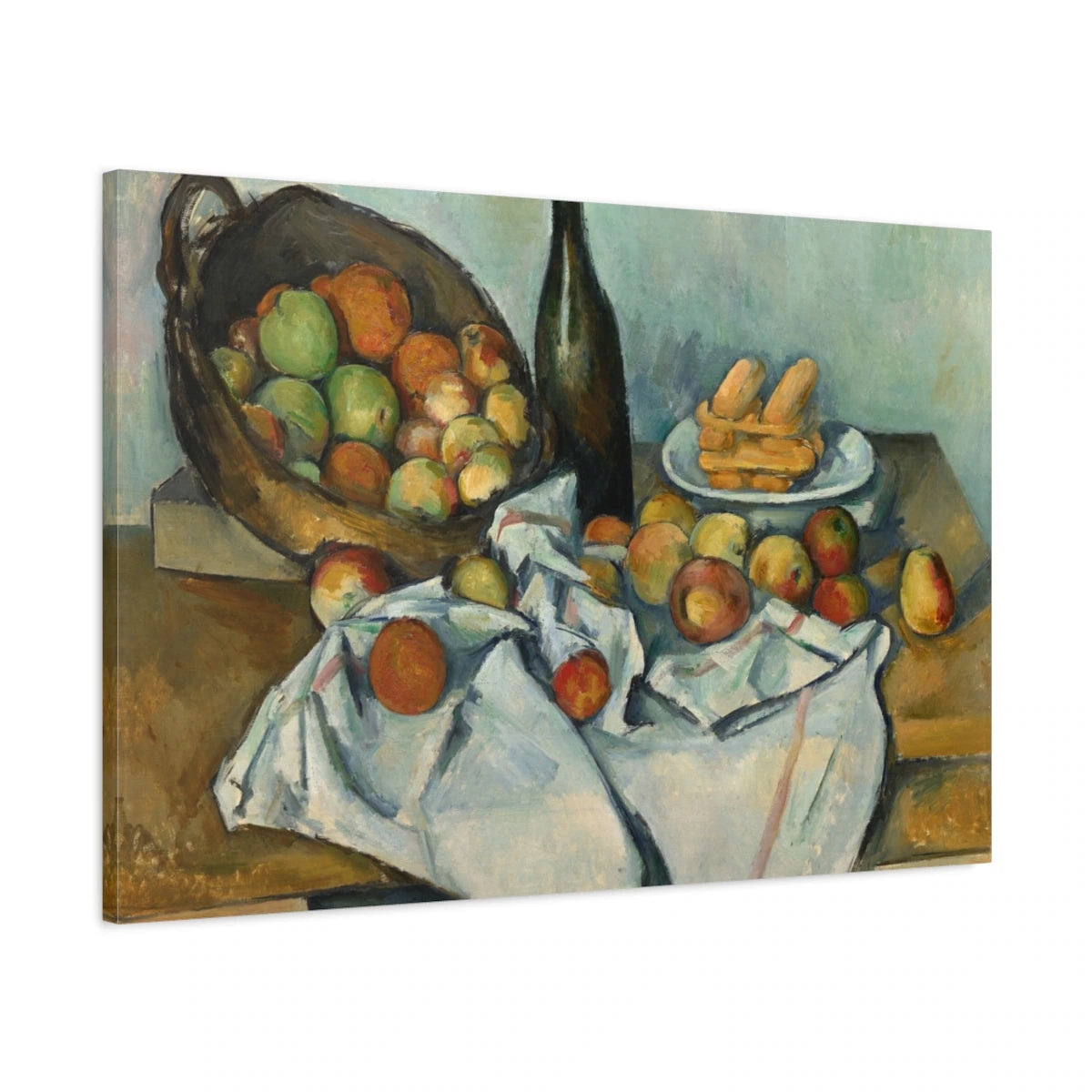 Tableau Le Panier de pommes – Paul Cézanne - toile 3D avec bords imprimés - Art Virtuoso