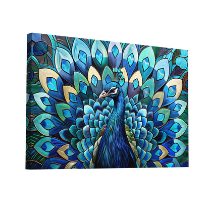 Product Hero 3D WebP Tableau Paon - Art Deco - Art Virtuoso