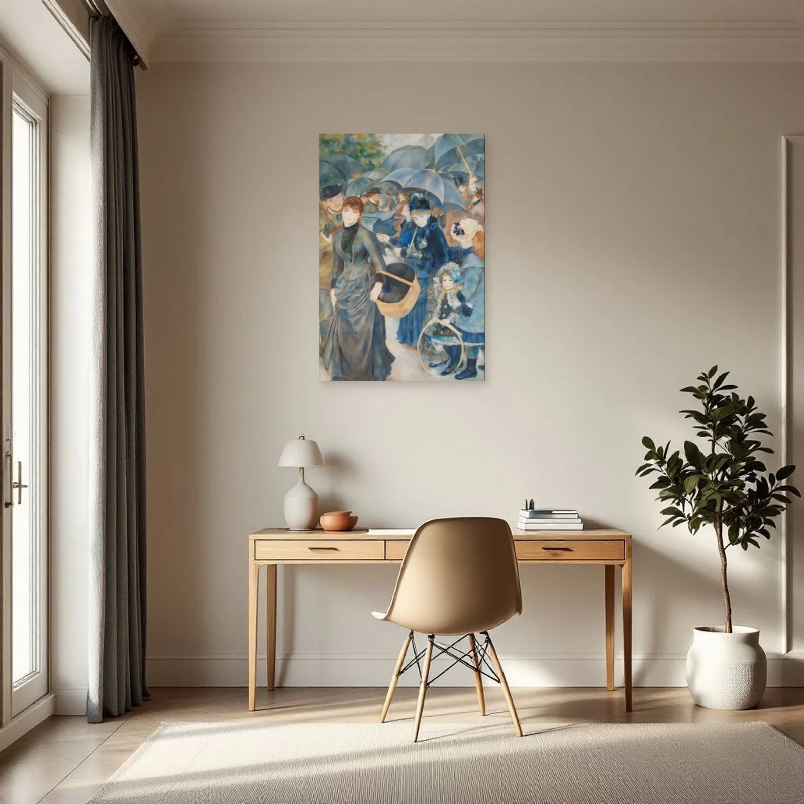 Tableau Les Parapluies – Pierre-Auguste Renoir dans un bureau - Art Virtuoso