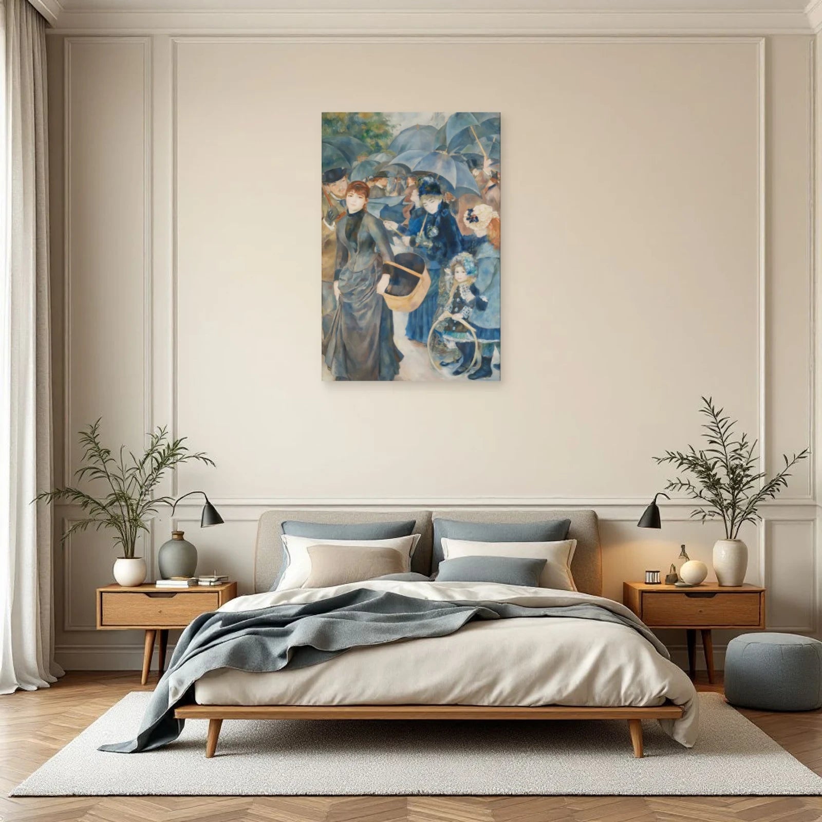 Tableau Les Parapluies – Pierre-Auguste Renoir dans une chambre - Art Virtuoso