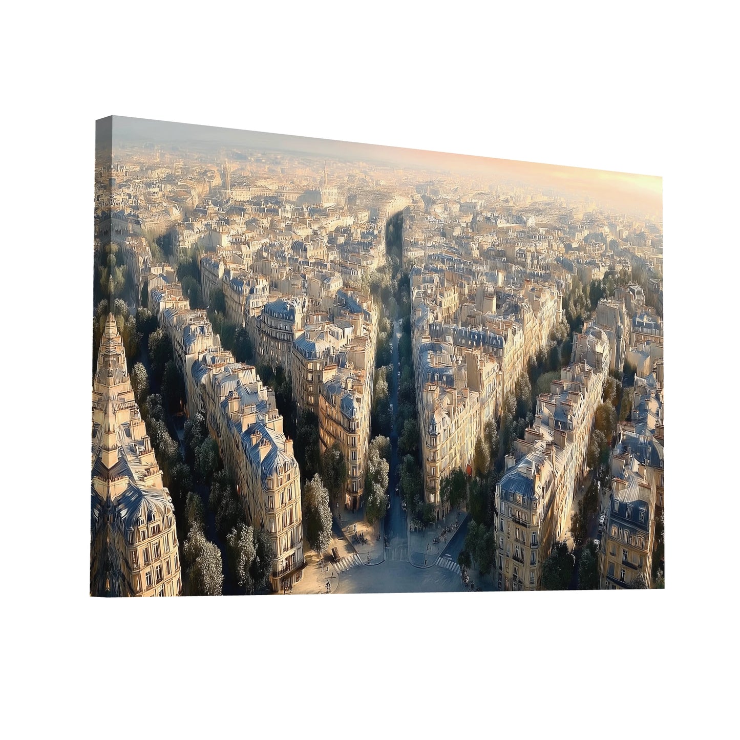Product Hero 3D WebP Tableau Paris Haussmannien – Avenues en Symétrie - Art Virtuoso