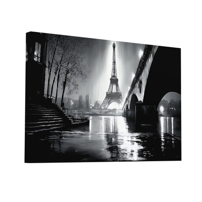 Product Hero 3D WebP Tableau Paris Monochrome - Nocturne en Seine - Art Virtuoso