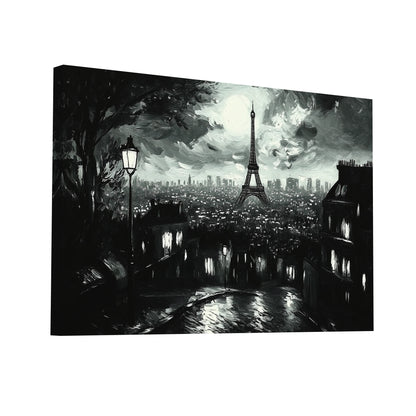 Product Hero 3D WebP Tableau Paris Noir et Blanc : Magie de Montmartre - Art Virtuoso