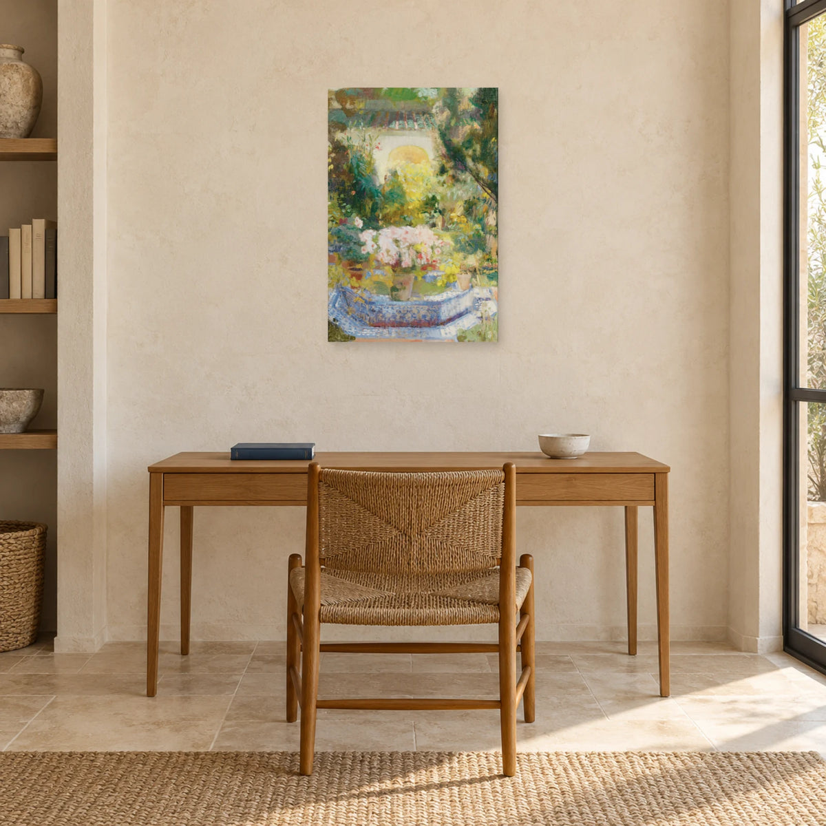 Tableau Patio de la maison Sorolla dans un bureau - Art Virtuoso