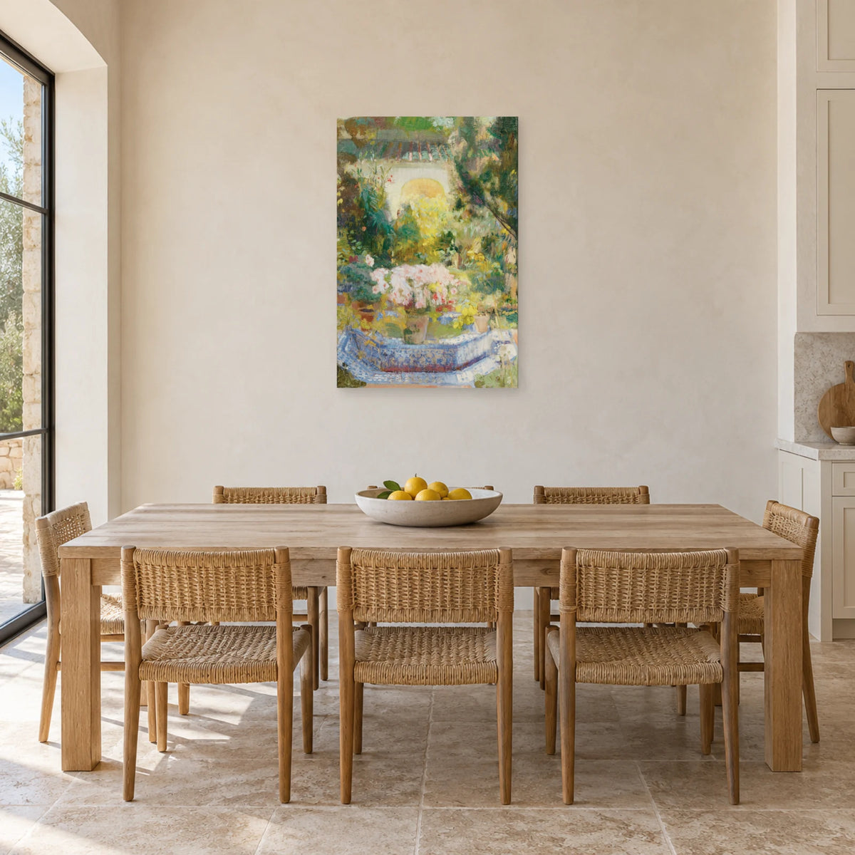 Tableau Patio de la maison Sorolla dans une salle à manger - Art Virtuoso