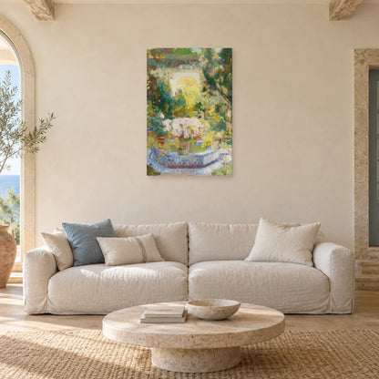 Tableau Patio de la maison Sorolla dans un salon - Art Virtuoso