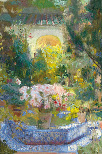 Tableau Patio de la maison Sorolla - impression sur toile, format XL