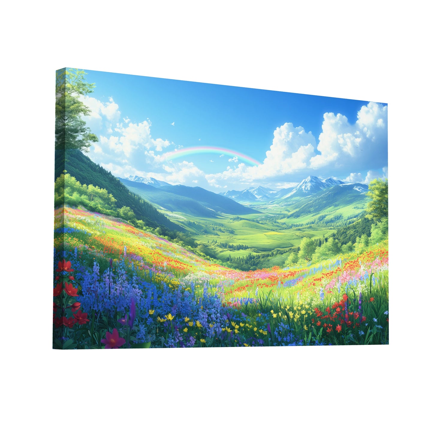 Product Hero 3D WebP Tableau Paysage Fleuri - Art Virtuoso