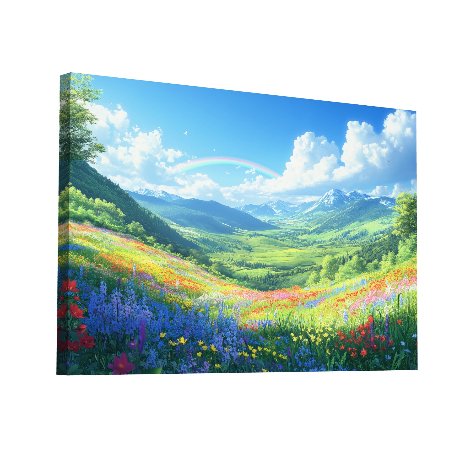 Product Hero 3D WebP Tableau Paysage Fleuri - Art Virtuoso