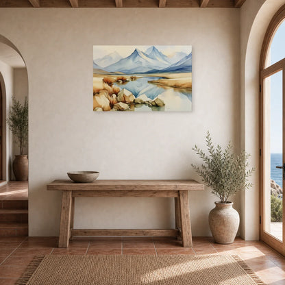 Tableau Paysage Montagne Chambre - Calme des Cimes dans une entree ou un couloir - Art Virtuoso