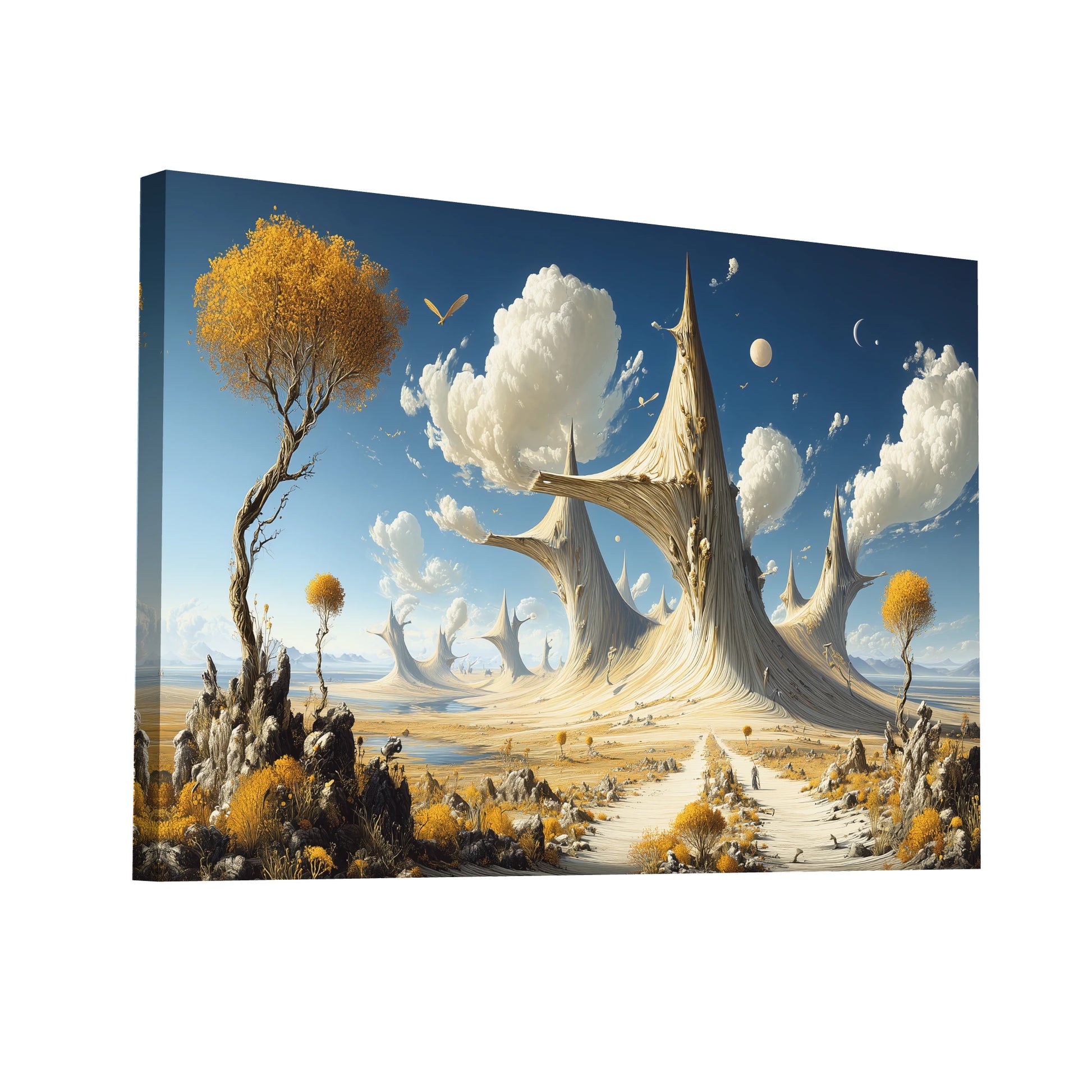 Product Hero 3D WebP Tableau paysage onirique aux voiles de pierre - Art Virtuoso