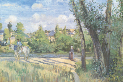 Tableau Paysage, plein soleil, Pontoise – Camille Pissarro - impression sur toile, format L