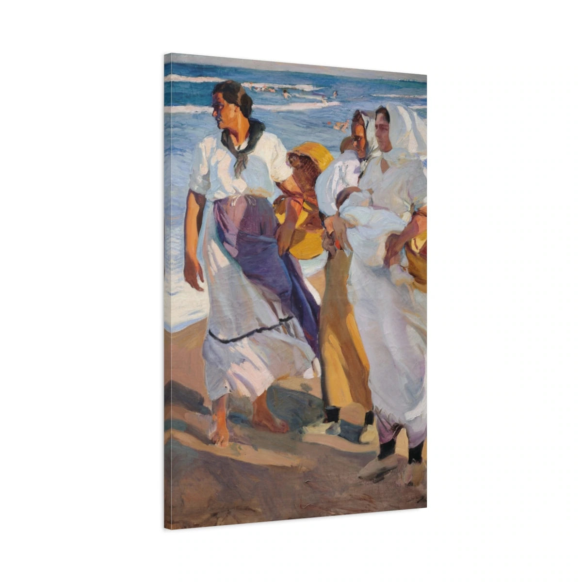 Tableau Pêcheuses valenciennes de Joaquín Sorolla - toile 3D avec bords imprimés - Art Virtuoso