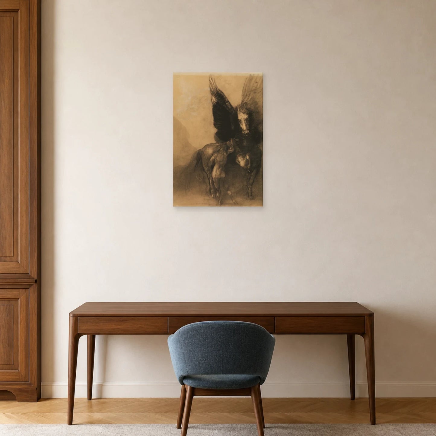 Tableau Pégase et Bellérophon – Odilon Redon dans un bureau - Art Virtuoso