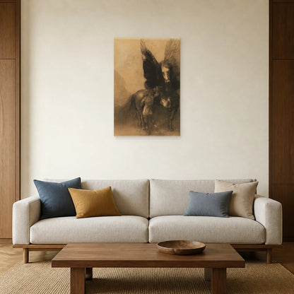 Tableau Pégase et Bellérophon – Odilon Redon dans un salon - Art Virtuoso